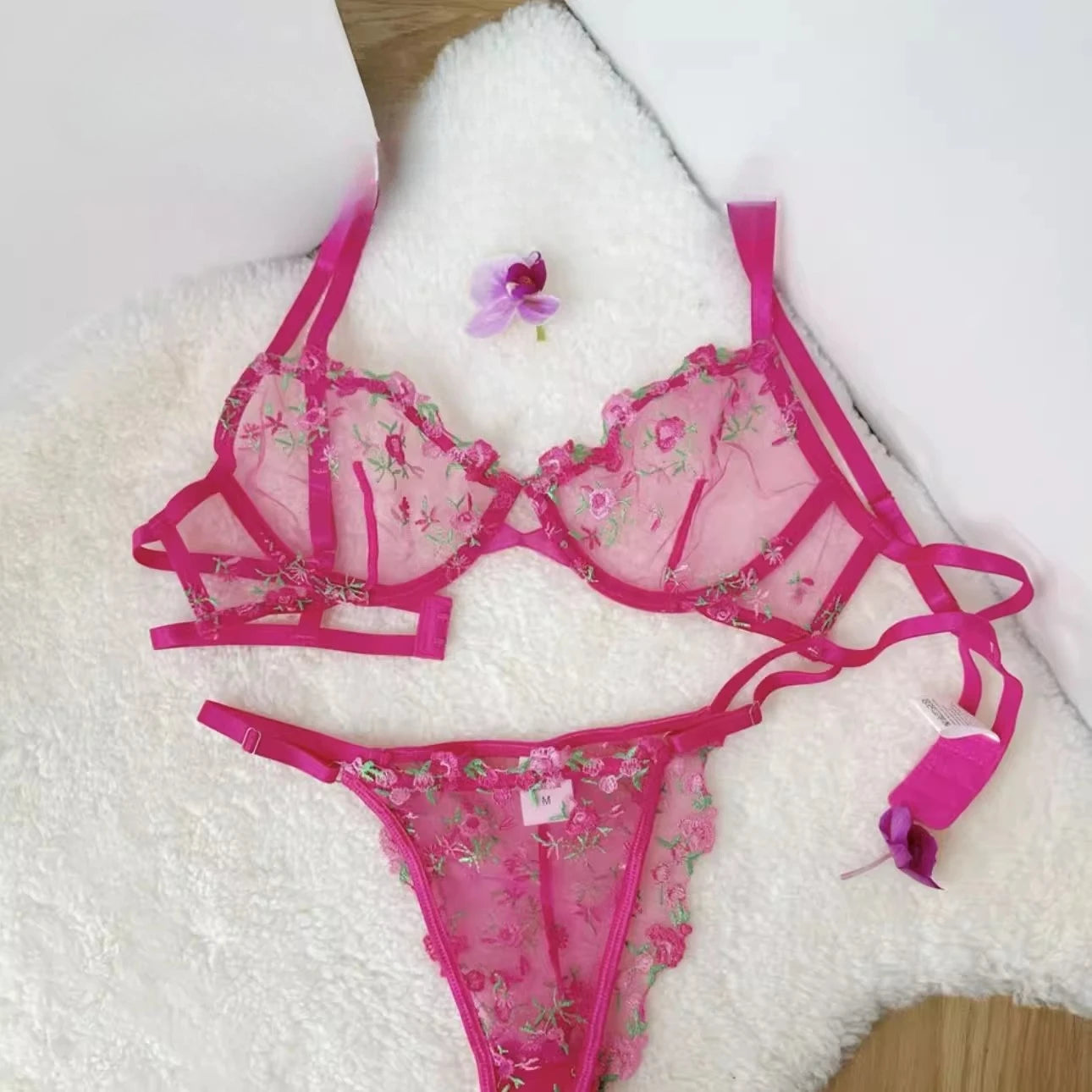 L / Rose red set